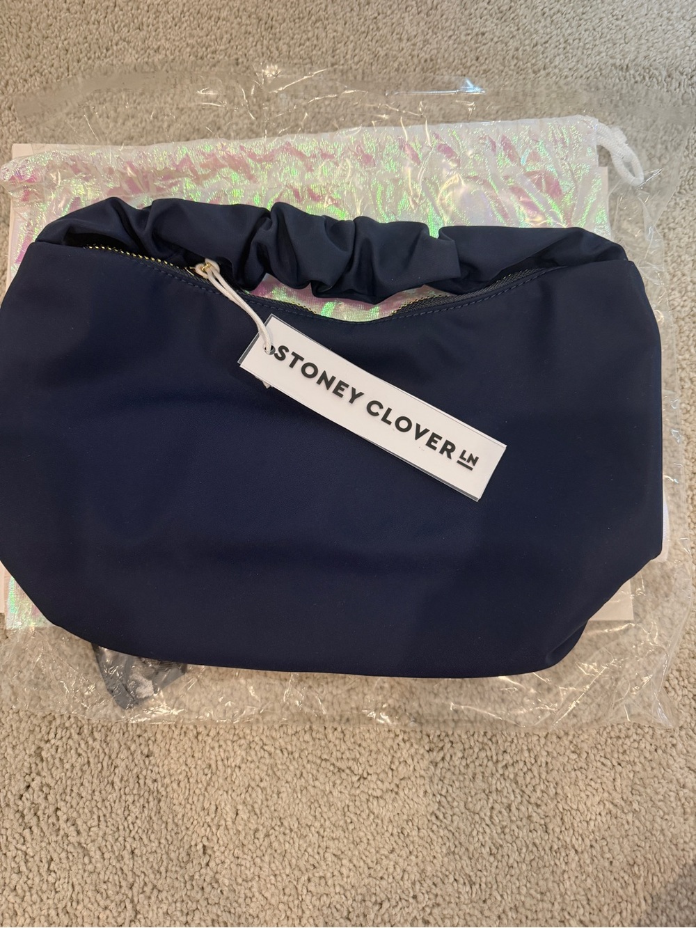Stony Clover Lane nylon scrunch handle bag